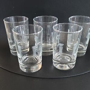 Vintage Etched Glasses